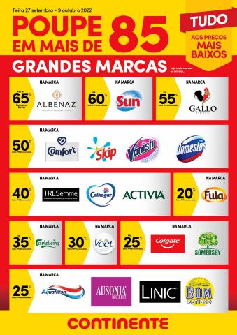 Promoções de Supermercados | Grandes Marcas de Continente | 27/09/2022 - 09/10/2022
