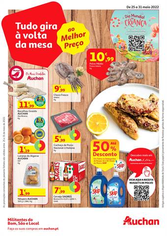 Catálogo Auchan em Ermesinde | Tudo gira à volta da mesa ao melhor preço! | 25/05/2022 - 31/05/2022