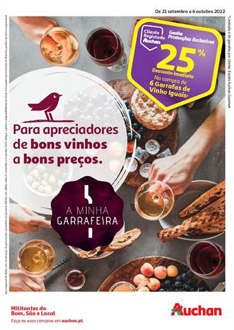 Catálogo Auchan em Paços de Ferreira | Para apreciadores de bons vinhos a bons preços | 21/09/2022 - 06/10/2022