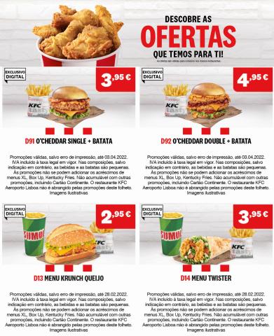 Catálogo KFC em Alcochete | Promoções | 01/03/2022 - 31/05/2022