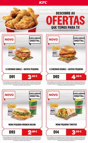 Promoções de Restaurantes em Alcochete | OFERTAS KFC de KFC | 07/06/2022 - 31/08/2022