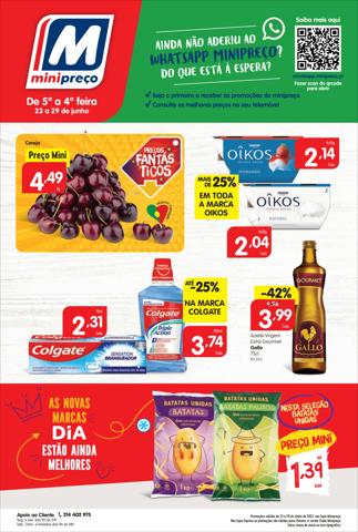 Promoções de Supermercados em Vila Nova de Gaia | folheto nacional junho 4 de Minipreço | 23/06/2022 - 29/06/2022