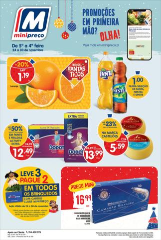 Promoções de Supermercados em Vila Nova de Gaia | Folheto Minipreço de Minipreço | 24/11/2022 - 30/11/2022