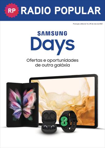Promoções de Informática e Eletrónica em Porto | Especial Samsung Days de Radio Popular | 16/05/2022 - 29/05/2022