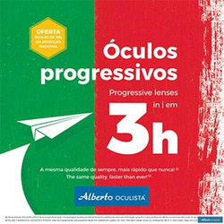 Promoção de Óticas e centros auditivos no folheto de Alberto Oculista em Viseu