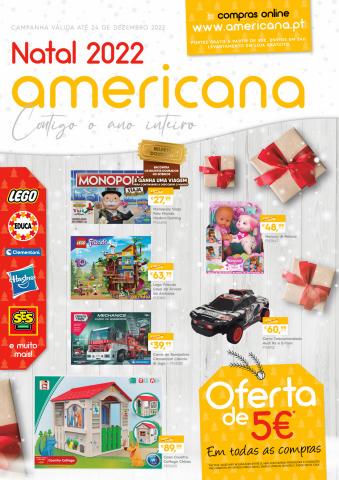Promoções de Livrarias, Papelaria e Hobbies em Leiria | Folheto Natal 2022 de Americana | 22/11/2022 - 24/12/2022