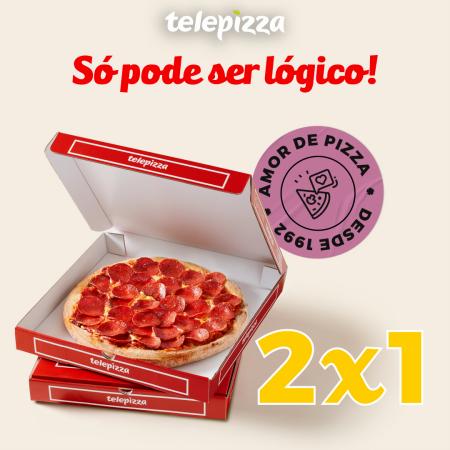Promoções de Restaurantes em Leiria | Promoções Telepizza de Telepizza | 05/08/2022 - 14/08/2022