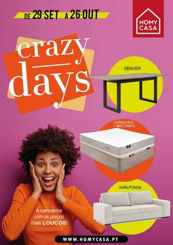 Catálogo Homy Casa em Paços de Ferreira | Crazy Days | 30/09/2022 - 26/10/2022