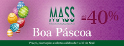Promoção de Páscoa no folheto de Mass Perfumarias em Lisboa
