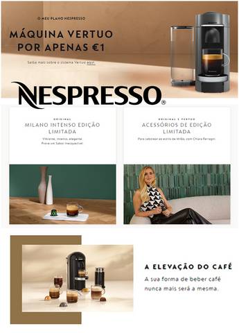 Catálogo Nespresso em Leiria | Promoções Nespresso | 27/06/2022 - 27/07/2022