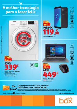 Promoção de Informática e eletrónica no folheto de Box Jumbo em Viseu