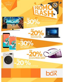 Promoção de Informática e eletrónica no folheto de Box Jumbo em Viseu