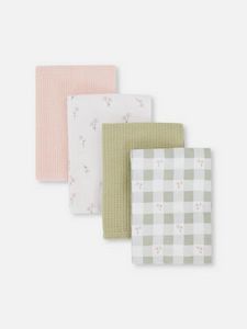 Oferta de Pack 4 panos cozinha textura losangos sortidos por 5,5€ em Primark
