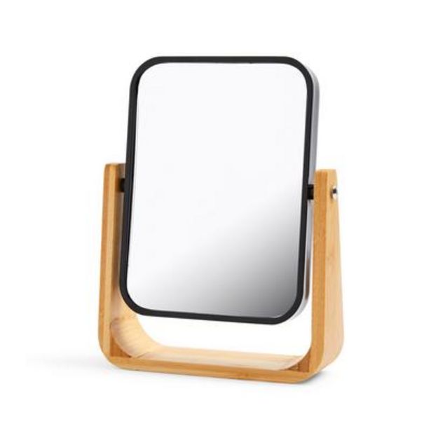 Oferta de Espelho suporte base de madeira Wellness por 6€ em Primark