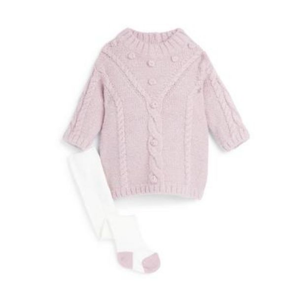 Oferta de Conjunto 2 peças vestido malha menina bebé lilás por 12€