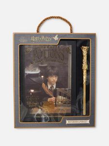 Oferta de Conjunto bloco notas/varinha Harry Potter por 6€ em Primark