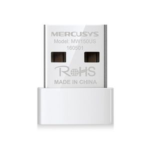 Oferta de Adaptador USB Wireless Mercusys MW150US USB Nano Wi-Fi N150 por 5,1€ em Media Markt