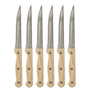 Oferta de Conjunto de 6 Facas c/ Cabo de Madeira por 3,49€ em hôma