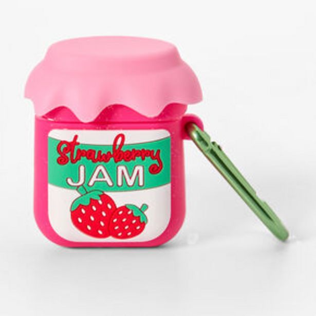 Oferta de Strawberry Jam Silicone Earbud Case Cover - Compatible with Apple AirPods por 5€ em Claire's