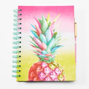 Oferta de Ombre Pineapple Spiral Notebook por 7€ em Claire's