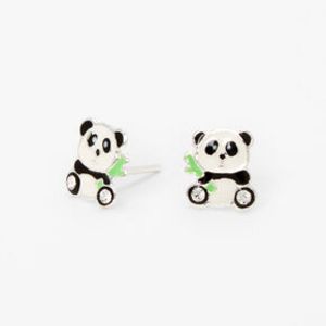Oferta de Sterling Silver Bamboo Panda Stud Earrings por 7,49€ em Claire's