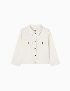 Oferta de Casaco de Ganga em Algodão para Menina, Branco por 14,99€ em Zippy