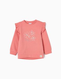 Oferta de Sweat de Algodão com Folhos para Menina 'Beauty', Rosa por 9,99€ em Zippy