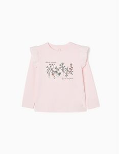 Oferta de T-shirt de Algodão com Estampado de Flores para Menina 'Island Botanica', Rosa por 7,99€ em Zippy