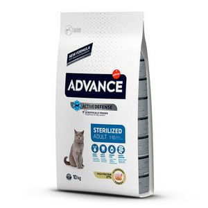 Oferta de Advance Feline Sterilized peru e cevada vários formatos por 4,29€ em Kiwoko