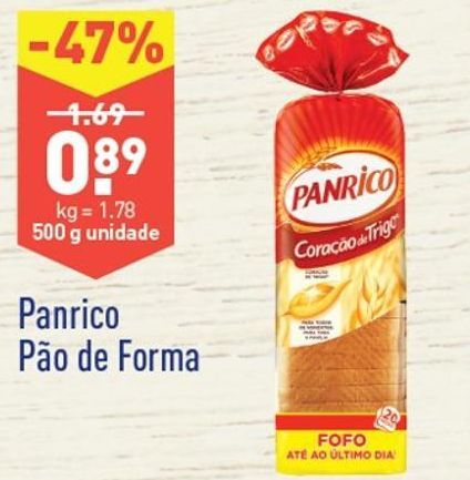 Oferta de Pão de forma Panrico por 0,89€