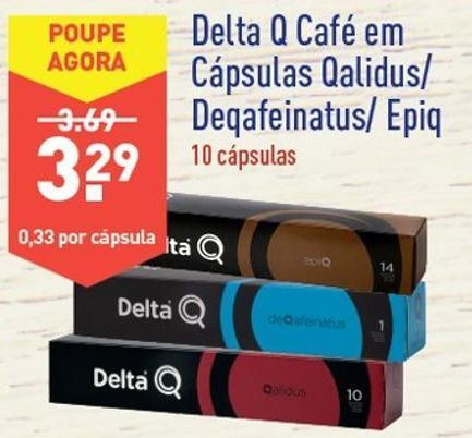 Oferta de Cápsulas de café Delta Q por 3,29€