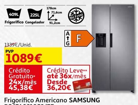 Oferta de FRIGORIFICO AMERICANO SAMSUNG:L.INOX  RS67A8810S9/EF por 1089€