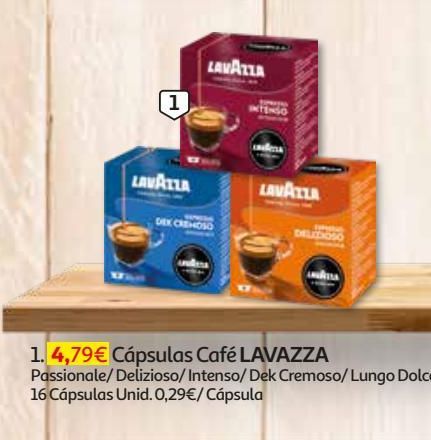 Oferta de CAPSULAS CAFE LAVAZZA por 4,79€