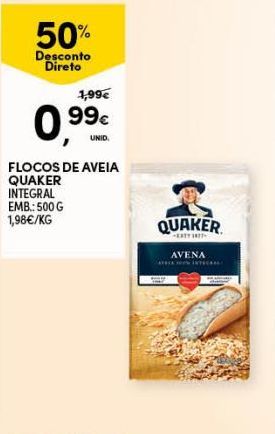 Oferta de Cereal de aveia Quaker por 0,99€