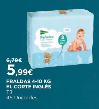 Oferta de Fraldas El Corte Inglés por 5,99€