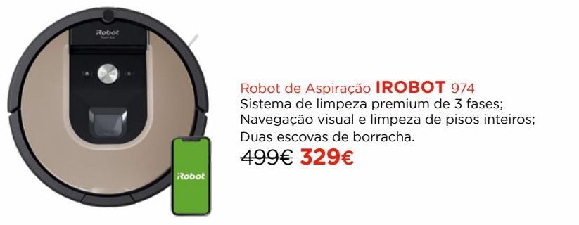 Oferta de Aspirador robot Irobot por 329€