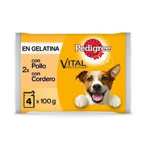Oferta de Alim Cão PEDIGREE Galinha Borrego 4x100gr por 2,69€ em SPAR