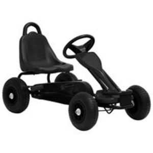Oferta de VidaXL Kart a pedais com pneus pneumáticos preto por 122,99€ em VidaXL