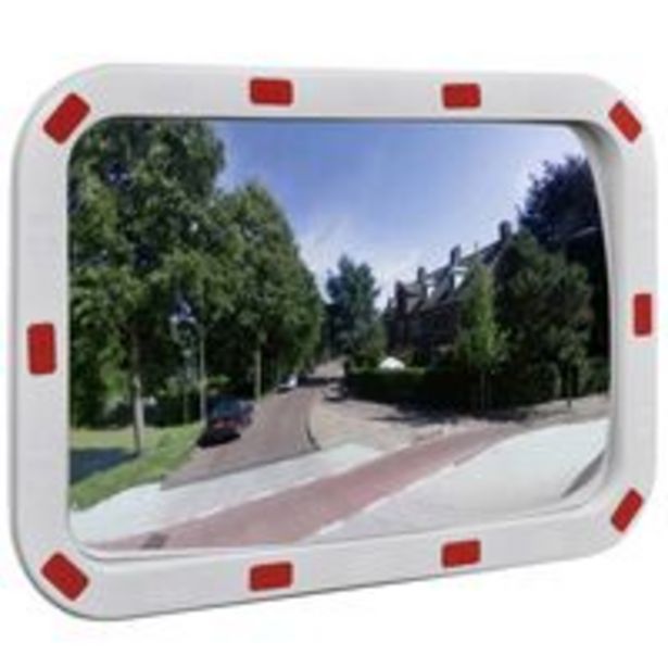 Oferta de Convex Espelho de trânsito retangular 40 x 60 cm com refletores por 101,99€ em VidaXL