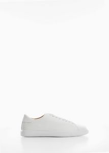 Oferta de Sapatilha de pele unicolor por 45,99€ em Mango