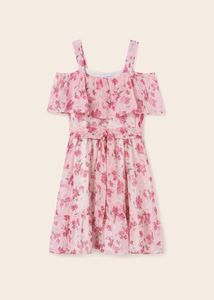Oferta de Vestido com estampado floral de gasa rapariga por 50,99€ em Mayoral