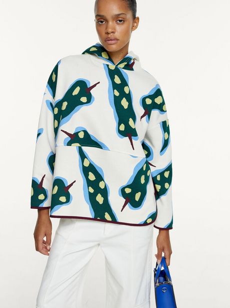 Oferta de Sweatshirt Estampada Com Capuz, Cru por 32,99€ em Parfois