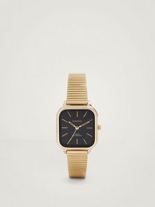 Oferta de Relógio De Aço Com Caixa Quadrada, Dourado por 14,99€ em Parfois