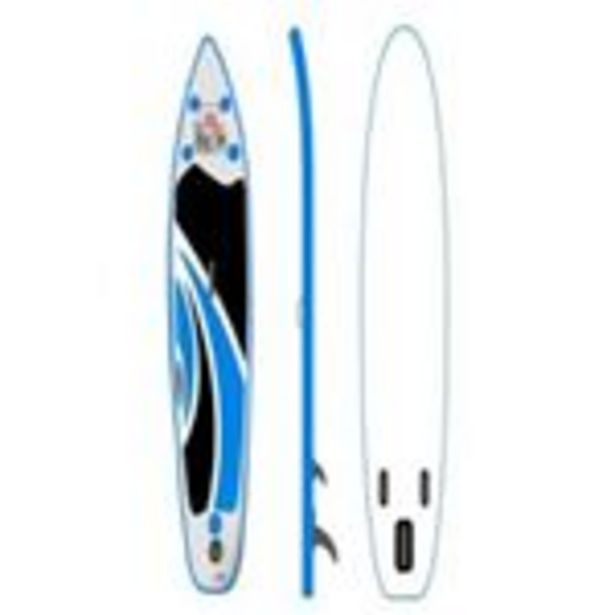 Oferta de Prancha de Paddle Surf Insuflável Outsunny com Remo | Bolsa de Transporte | Kit de Reparação | 300x76x15cm | Branco e Azul por 304,99€ em Fnac