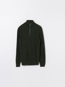 Oferta de Sweater De Gola Alta Com Fecho De Correr por 19,99€ em Lefties