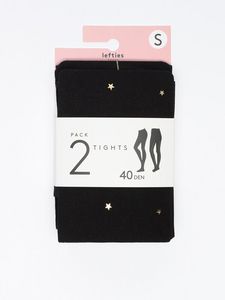 Oferta de Pack De 2 Collants Com Estampados Em Contraste por 7,99€ em Lefties