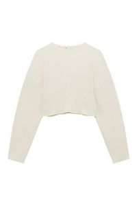 Oferta de Camisola de malha canelada com gola redonda por 9,99€ em Pull & Bear