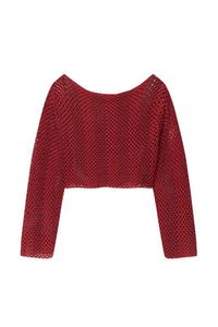 Oferta de Sweater crochet cropped por 27,99€ em Pull & Bear
