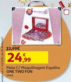 Oferta de MALA C/MAQUILHAGEM ESPELHO ONE TWO FUN  por 24,99€ em Auchan