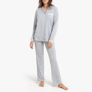 Oferta de Pijama de mangas compridas, detalhes em renda por 14€ em La Redoute